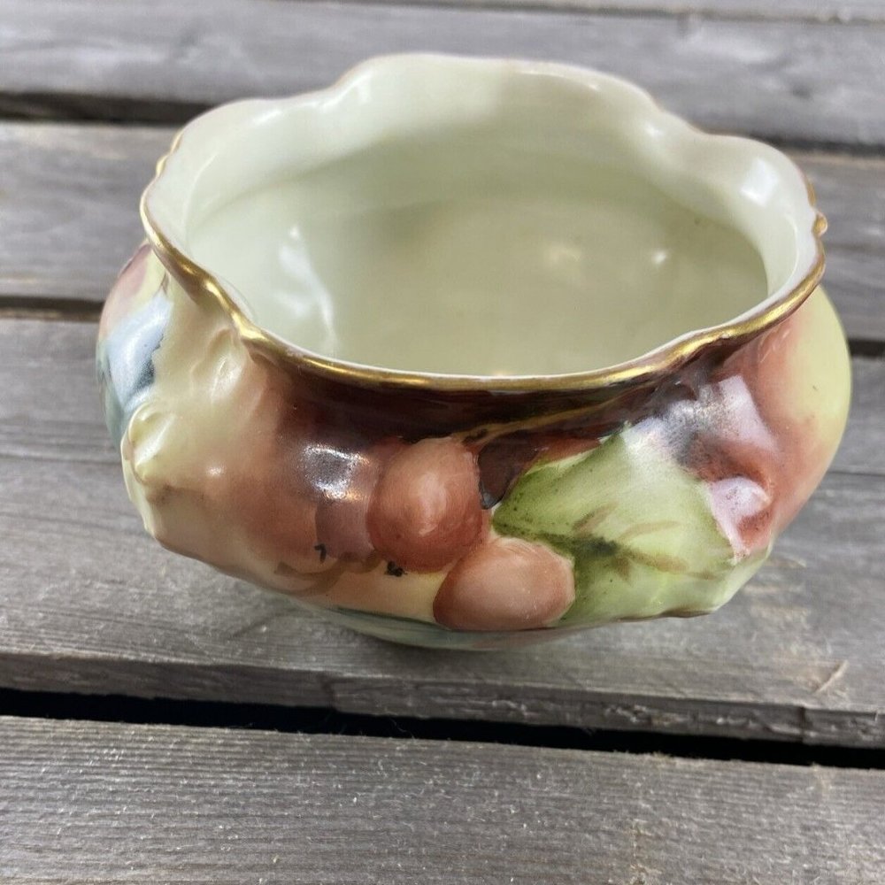 Vintage B.R.C Round Porcelain Floral Miniature Trinket Dish